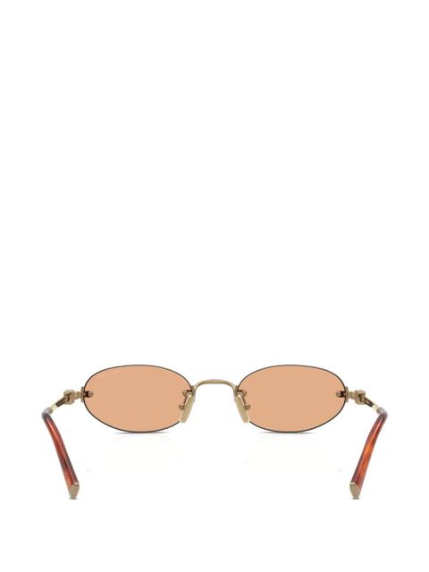 Miu Miu Eyewear oval-frame sunglasses - Gold