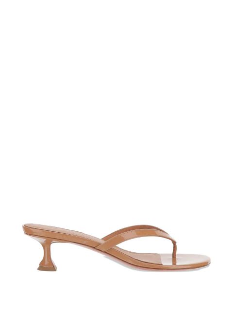 Amina Muaddi Juliette leather sandals - Neutrals - zdjęcie produktu nr 1