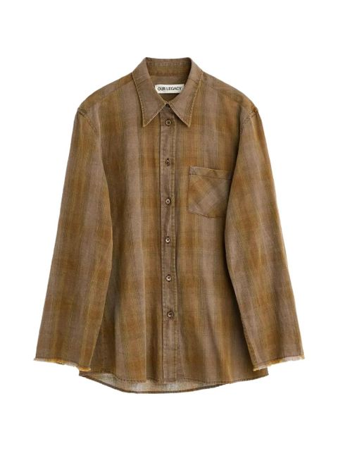 OUR LEGACY flannel check daisy shirt - Brown - zdjęcie produktu nr 1