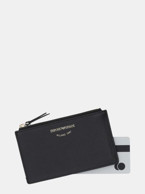 Emporio Armani portfel skórzany damski kolor czarny EW003035 AF19568