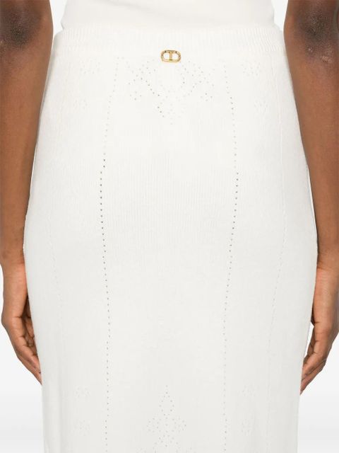 TWINSET scalloped pencil skirt - Black