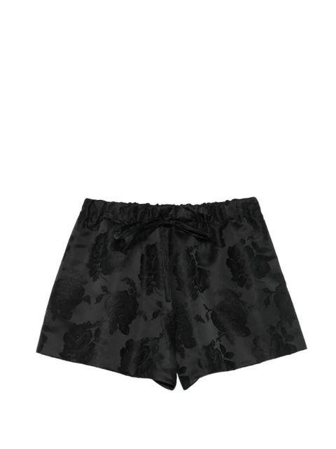 Simone Rocha floral-pattern shorts - Black - zdjęcie produktu nr 1