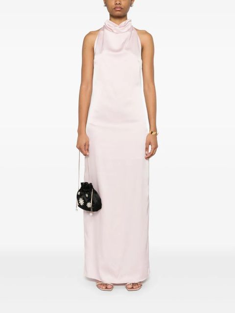 ROTATE BIRGER CHRISTENSEN satin halterneck dress - Pink - zdjęcie produktu nr 2