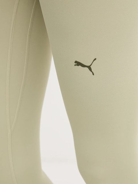 Puma legginsy treningowe damskie kolor zielony gładkie 527463