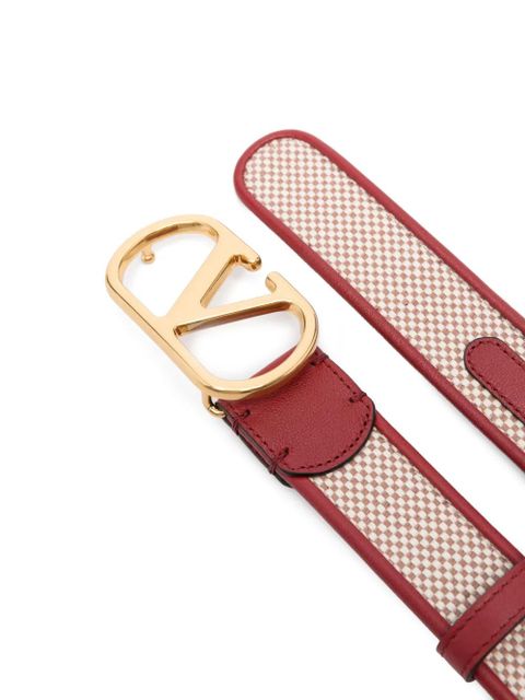 Valentino Garavani Vlogo leather belt - Red - zdjęcie produktu nr 2