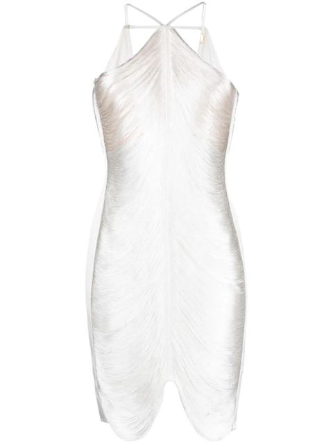 Cult Gaia Mara halterneck fringed minidress - White - zdjęcie produktu nr 1