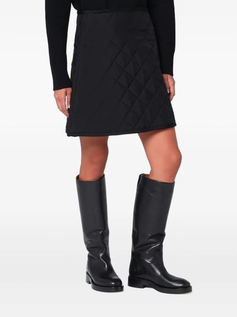 Jil Sander quilted mini skirt - Black