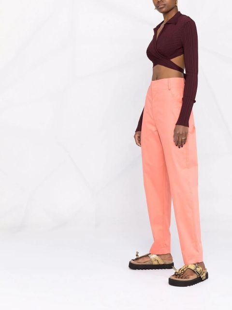 ISABEL MARANT Nestoe cotton trousers - Orange