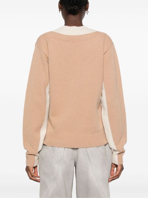 Rabanne two-tone layered jumper - Neutrals