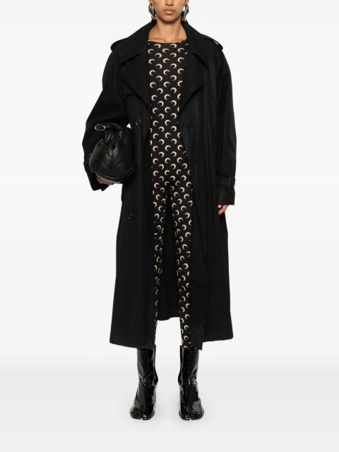 Marine Serre moon-print jersey catsuit - Black
