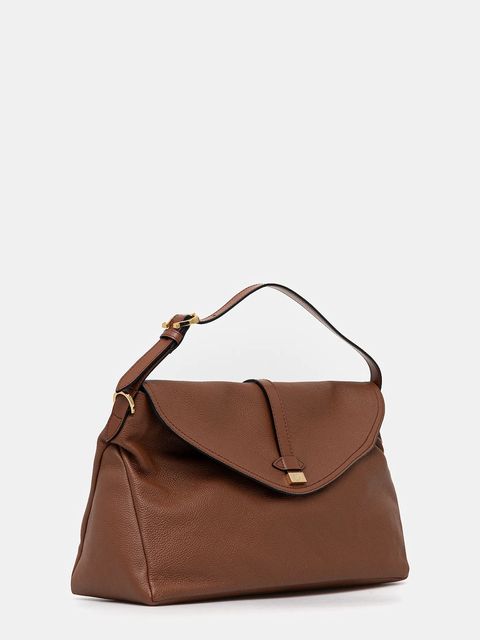 Pollini torebka skórzana kolor brązowy PC4402PP0N QA1