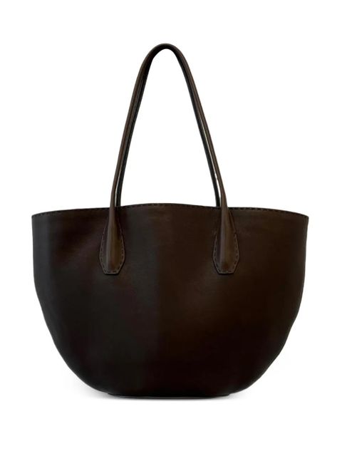 The Row leather tote bag - Brown - zdjęcie produktu nr 1