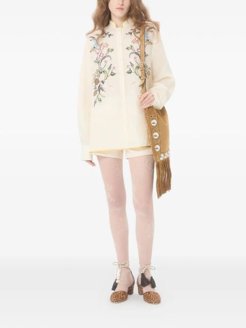 Valentino Garavani embroidered linen shirt - Neutrals - zdjęcie produktu nr 2