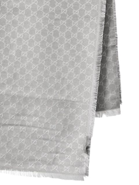 Gucci monogram-pattern scarf - Grey - zdjęcie produktu nr 2