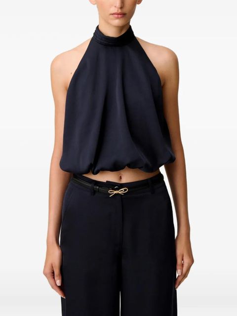 Claudie Pierlot gathered halter top - Blue