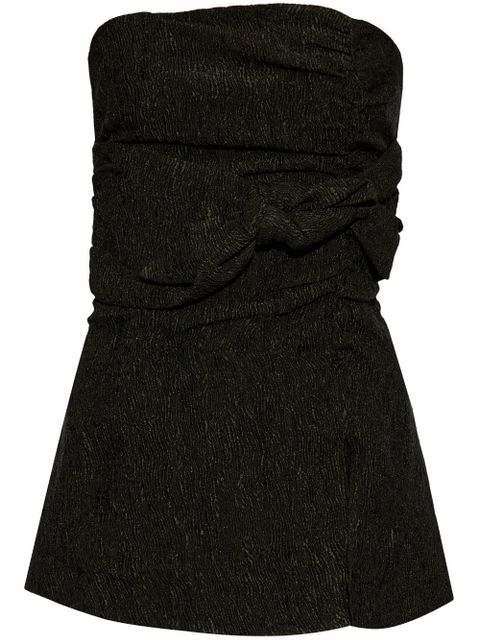 GANNI knot-detailing strapless top - Black - zdjęcie produktu nr 1