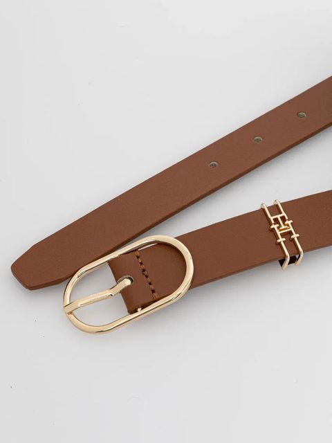 Tommy Hilfiger pasek damski kolor brązowy AW0AW17494 - zdjęcie produktu nr 2