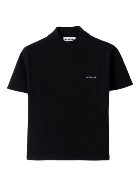 Miu Miu ribbed turtleneck sweater - Blue - zdjęcie produktu nr 1