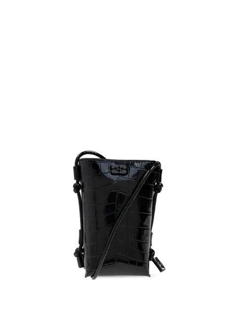 GANNI crocodile-effect cross body bag - Black - zdjęcie produktu nr 1