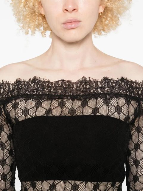 ISABEL MARANT floral-lace top - Black - zdjęcie produktu nr 2