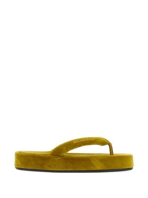 Balenciaga Jet Lag velvet slippers - Yellow - zdjęcie produktu nr 1