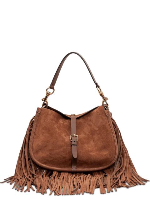 ETRO medium fringed suede shoulder bag - Brown - zdjęcie produktu nr 1