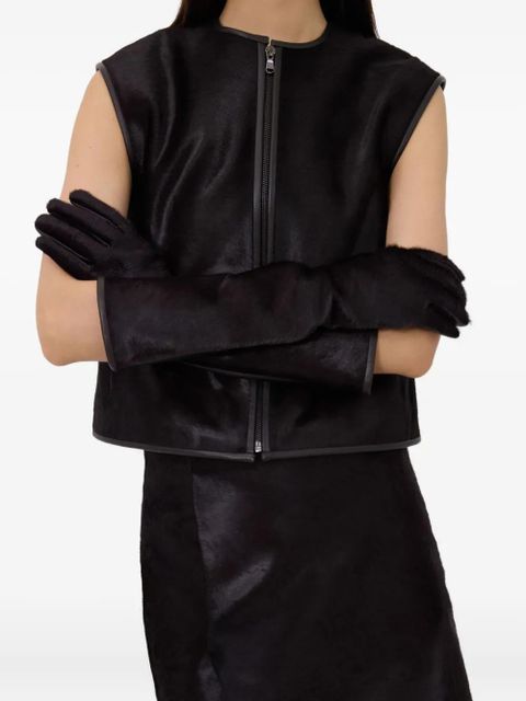 LouLou de Saison leather gloves - Brown - zdjęcie produktu nr 2