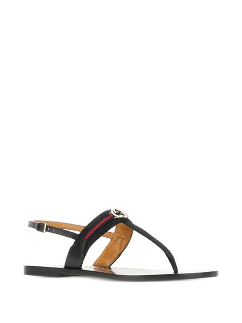 Gucci Interlocking G Web flat sandals - Black