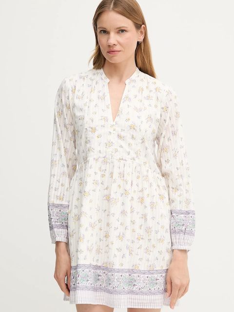 Pepe Jeans sukienka bawełniana kolor biały mini rozkloszowana PL953758 - zdjęcie produktu nr 1