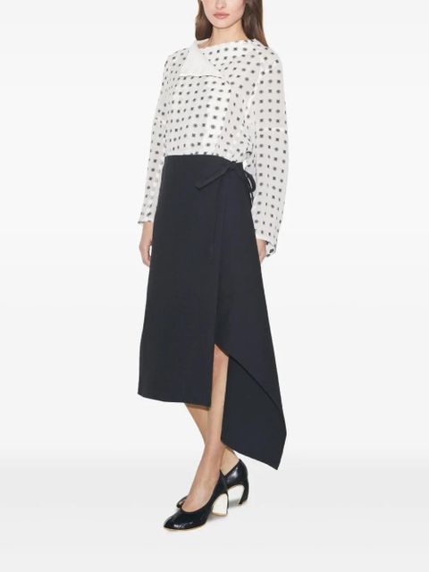 Tory Burch polka-dot wrap top - White - zdjęcie produktu nr 2