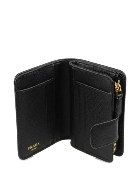 Prada Saffiano trim-wallet - Black