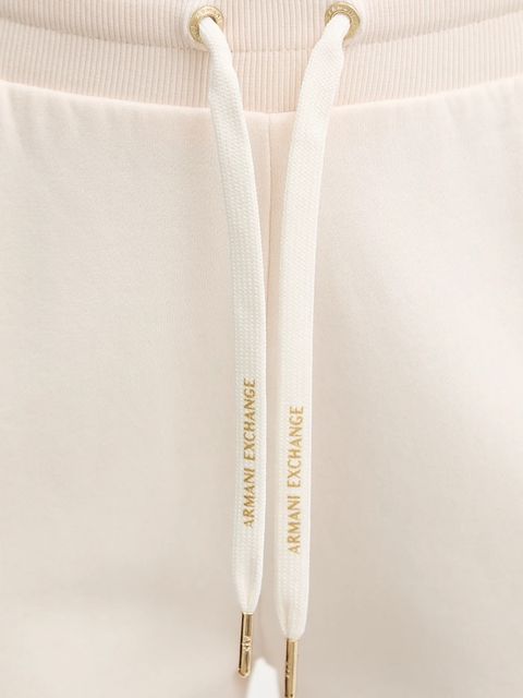 Armani Exchange spodnie dresowe bawełniane damskie kolor beżowy z aplikacją XW000808 AF16192 - zdjęcie produktu nr 2