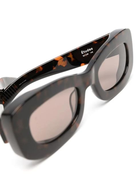 Études Studio square tortoiseshell-frame sunglasses - Brown