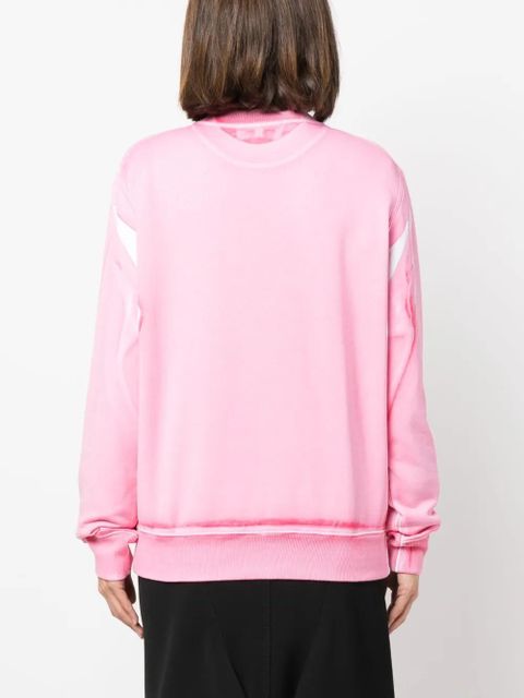 Lanvin embroidered-logo crew-neck sweatshirt - Pink