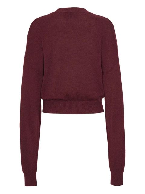 ROTATE BIRGER CHRISTENSEN crew-neck merino-cashmere blend sweater - Red - zdjęcie produktu nr 2