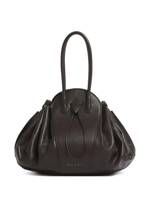 Marni tubular handle tulipea shoulder bag - Brown - zdjęcie produktu nr 1