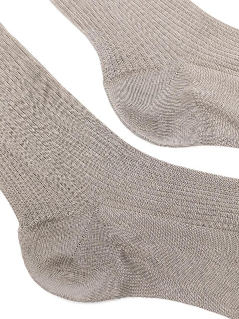 Miu Miu ribbed knee-high socks - Grey - zdjęcie produktu nr 1