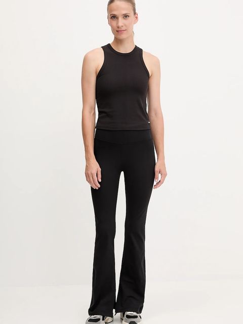 Dkny legginsy damskie kolor czarny gładkie DP5P3387