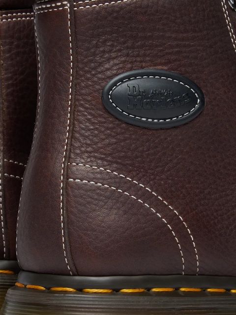 Dr. Martens botki skórzane Buzz 8i damskie kolor brązowy na platformie DM42033200