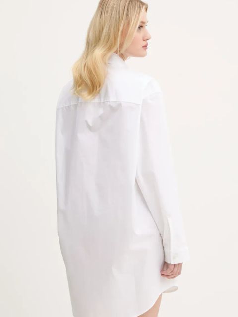 Diesel sukienka bawełniana D-DALIS DRESS kolor biały mini prosta A14568.0PCAL