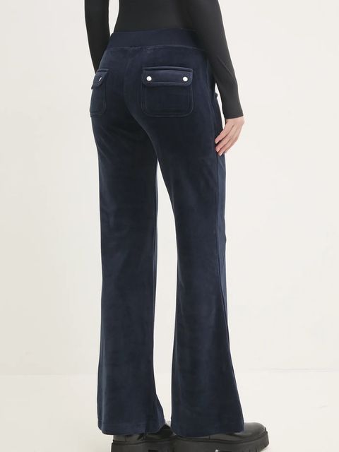 Juicy Couture spodnie dresowe welurowe LAYLA POCKET LR