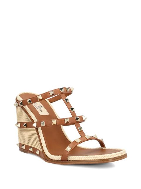 Valentino Garavani Rockstud wedge sandals - Brown - zdjęcie produktu nr 2