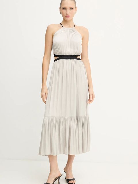 Morgan sukienka kolor beżowy maxi rozkloszowana RLIMON - zdjęcie produktu nr 1