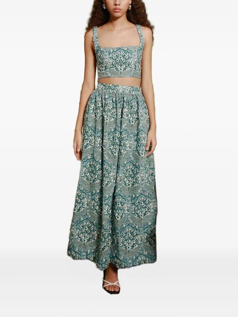 Agua By Agua Bendita Amanda Ceiba square-neck top - Blue - zdjęcie produktu nr 2