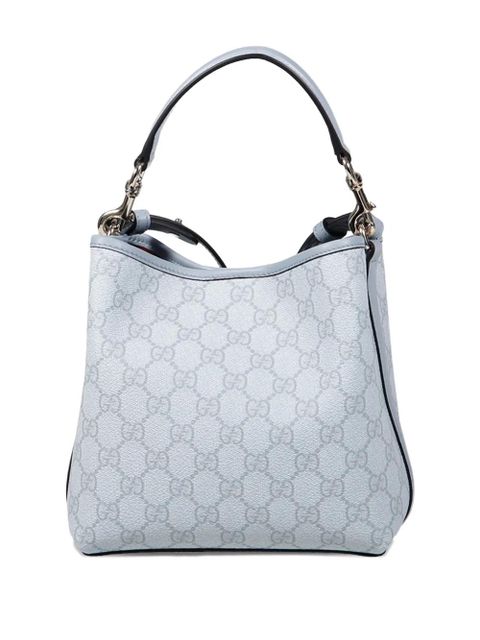 Gucci small monogram top-handle tote bag - Blue