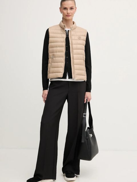 Tommy Hilfiger bezrękawnik puchowy kolor beżowy przejściowy WW0WW45499 - zdjęcie produktu nr 2