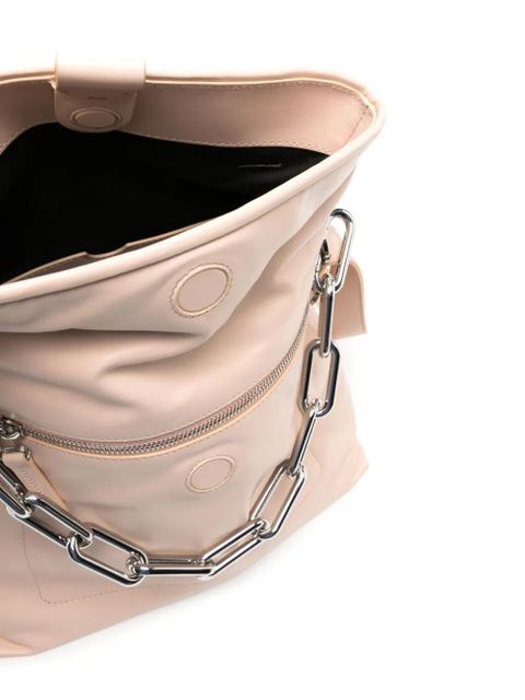 Off-White Ow Booster leather shoulder bag - Orange