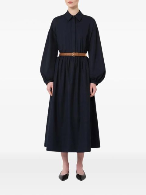 Max Mara balloon-sleeve belted dress - Blue - zdjęcie produktu nr 2