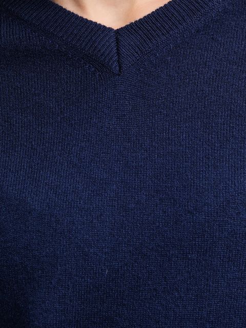 Answear.LAB sweter z wełny merino damski kolor granatowy lekki