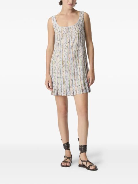 Missoni pleated striped-pattern mini dress - White - zdjęcie produktu nr 2